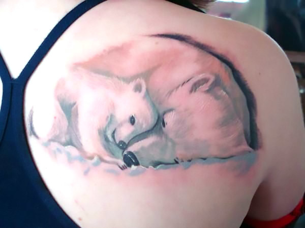 Polar Bears Love Tattoo Idea