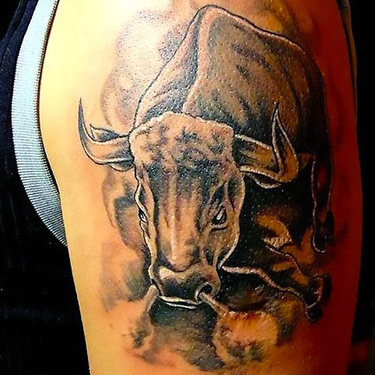 Cool Raging Bull Tattoo