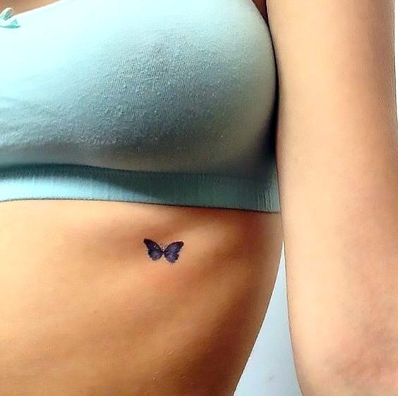 Cute Tiny Butterfly Tattoo Idea