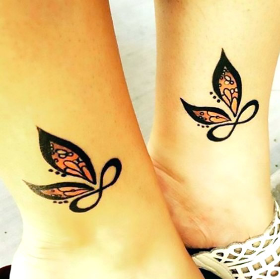 Infinity Butterflies Tattoo Idea