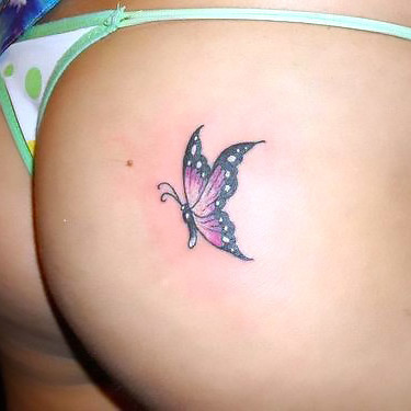 Little Butterfle on Ass Tattoo