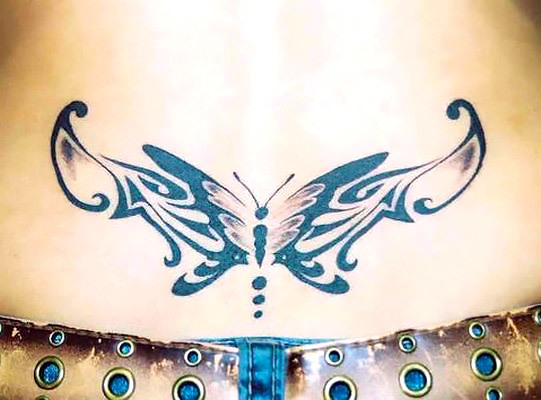 Lower Back Butterfly Tattoo Idea