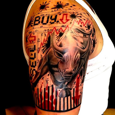 Trash Bull Tattoo