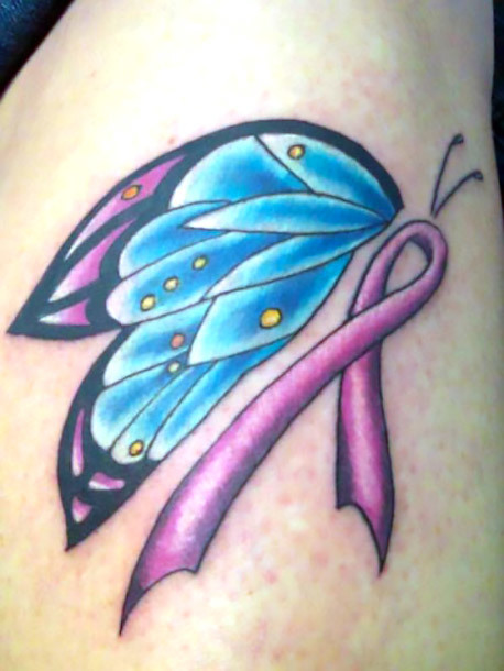 Breast Cancer Butterfly Tattoo Idea