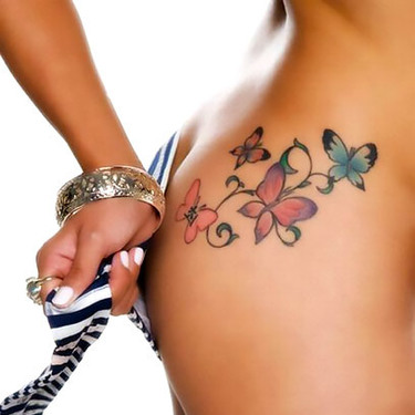 Butterfly on Buttocks Tattoo