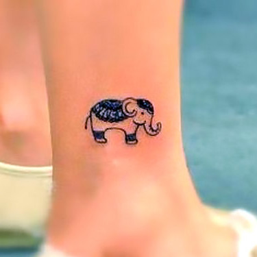 Cute Small Elephant Tattoo
