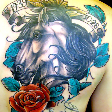 Cool Horse Head Tattoo