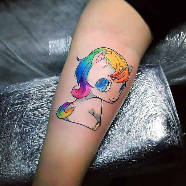Cute Unicorn Tattoo Idea