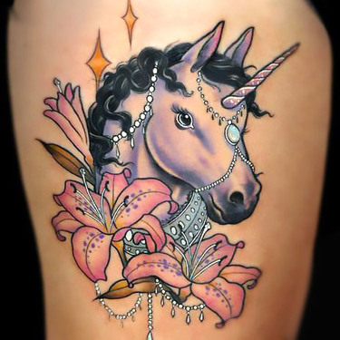 Fancy Horse Unicorn Horse Tattoo