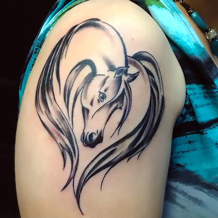 Horse Heart Tattoo Idea