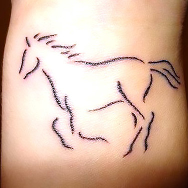 Horse Outline Tattoo