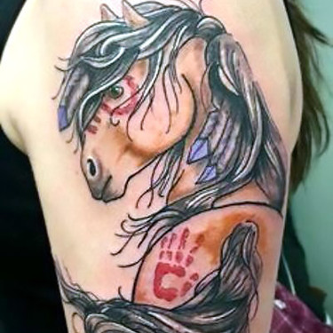 Indian Horse Tattoo