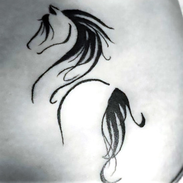 Simple Dark Horse Tattoo