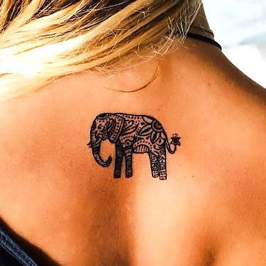 Tiny Hindu Elephant Tattoo