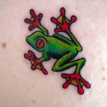 Tiny Tree Frog Tattoo