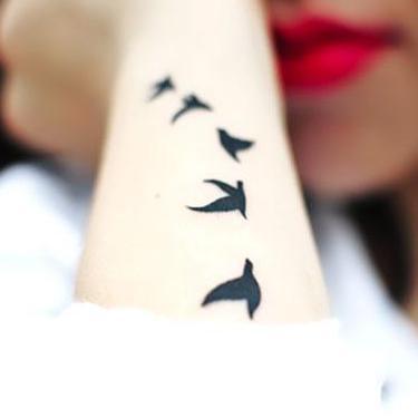 Best Bird Silhouettes on Forearm Tattoo