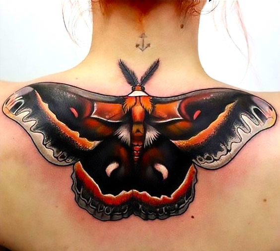 Best Psychedelic Moth Tattoo Idea