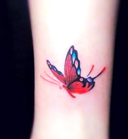 Tiny Girly Butterfly Tattoo Idea