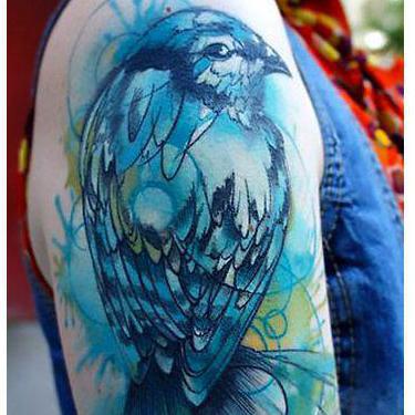 Best Bluebird on Shoulder Tattoo