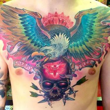 Best Chest Eagle Tattoo