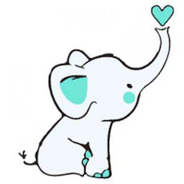 Baby Elephant With Heart Tattoo