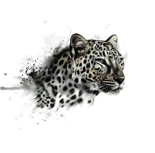 Beautiful Cheetah Head Tattoo Design
