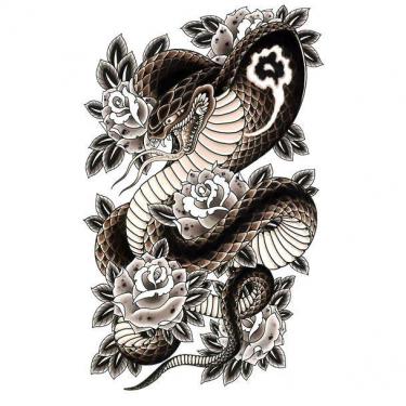 Beautiful Japanese Snake Tattoo