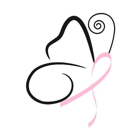 Butterfly Cancer Ribbon Tattoo Design