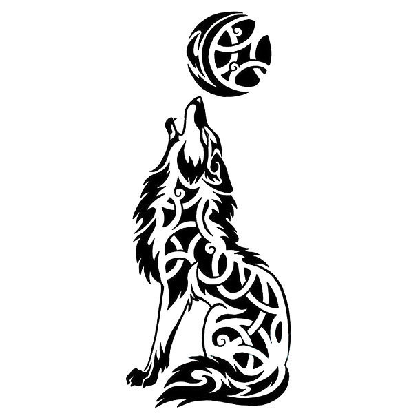 Wolf Head Howling Design For Viking Celtic Illustration Motive Tattoo With  White Background Royalty Free SVG Cliparts Vectors And Stock  Illustration Image 149250471