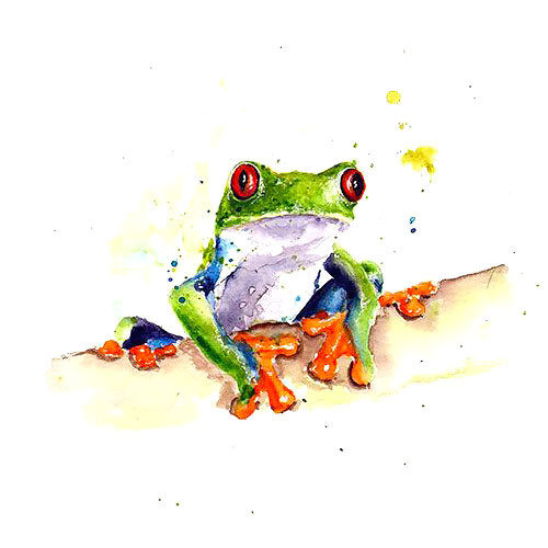 Colorful Tree Frog Tattoo Design