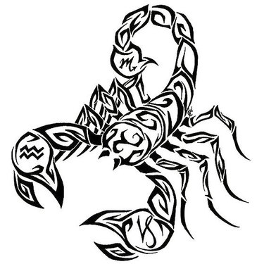 Cool Tribal Scorpion Tattoo