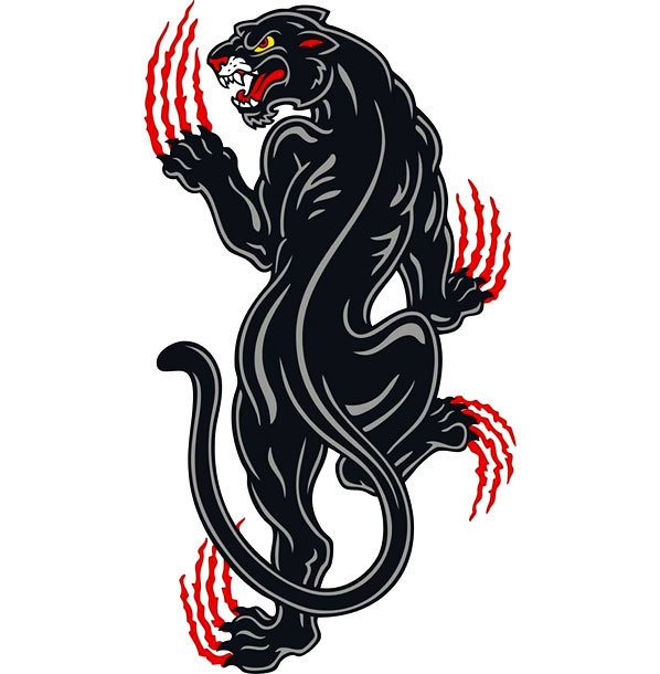 Crawling Panther Tattoo Design