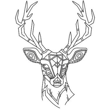 Cute Deer Head Tattoo