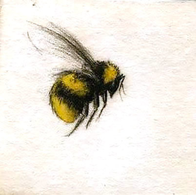 Cute Flying Bumble Bee Tattoo Design