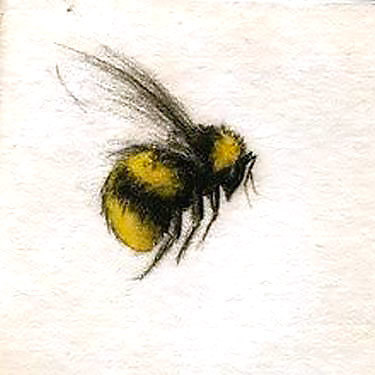 Cute Flying Bumble Bee Tattoo