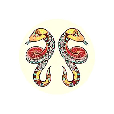 Cute Rattle Snakes Tattoo Design
