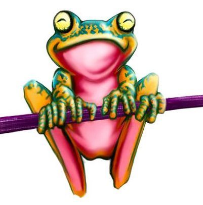 Cute Tree Frog Smiling Tattoo Design