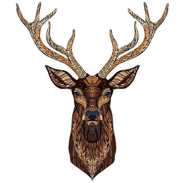 Deer Head Detailed Tattoo