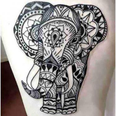 Best Geometric Elephant Tattoo