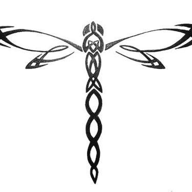Tribal Dragonfly Tattoo