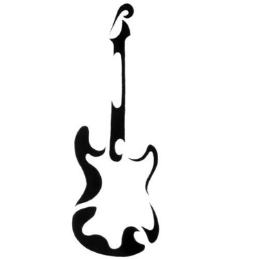 Abstract Guitar Tattoo