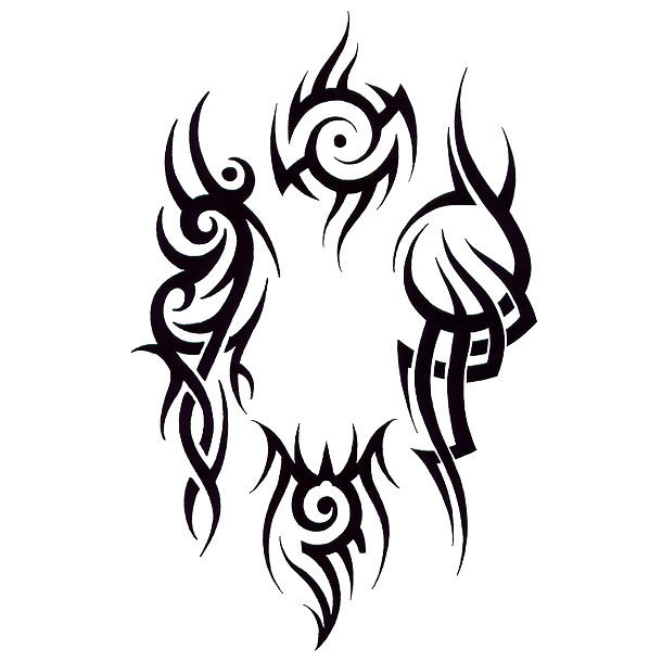Abstract Tribal Patterns Tattoo Design
