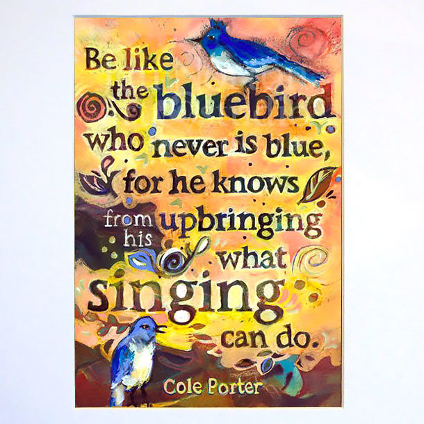 Be Like The Bluebird Tattoo Design