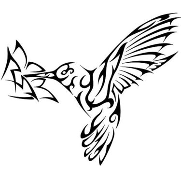 Best Tribal Hummingbird Tattoo