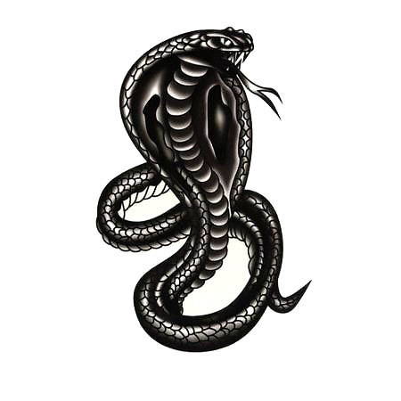 Black Cobra Tattoo Design