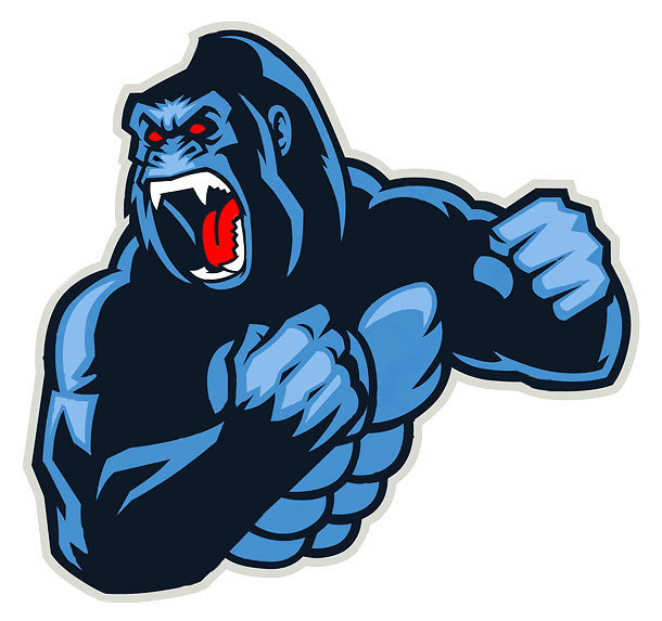 Blue Gorilla Tattoo Design