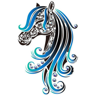 Blue Horse Tattoo