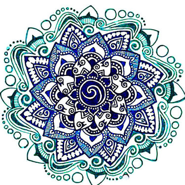 Blue Mandala Tattoo