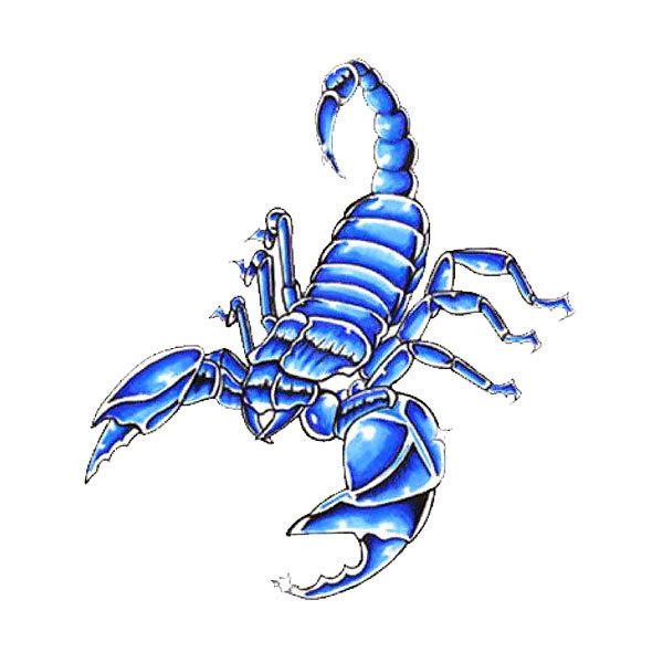 Blue Scorpion Tattoo Design