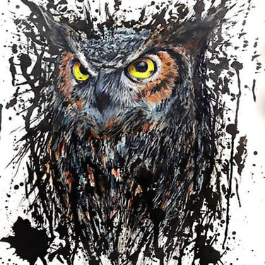 Cool Dark Owl Tattoo
